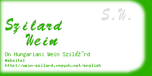 szilard wein business card